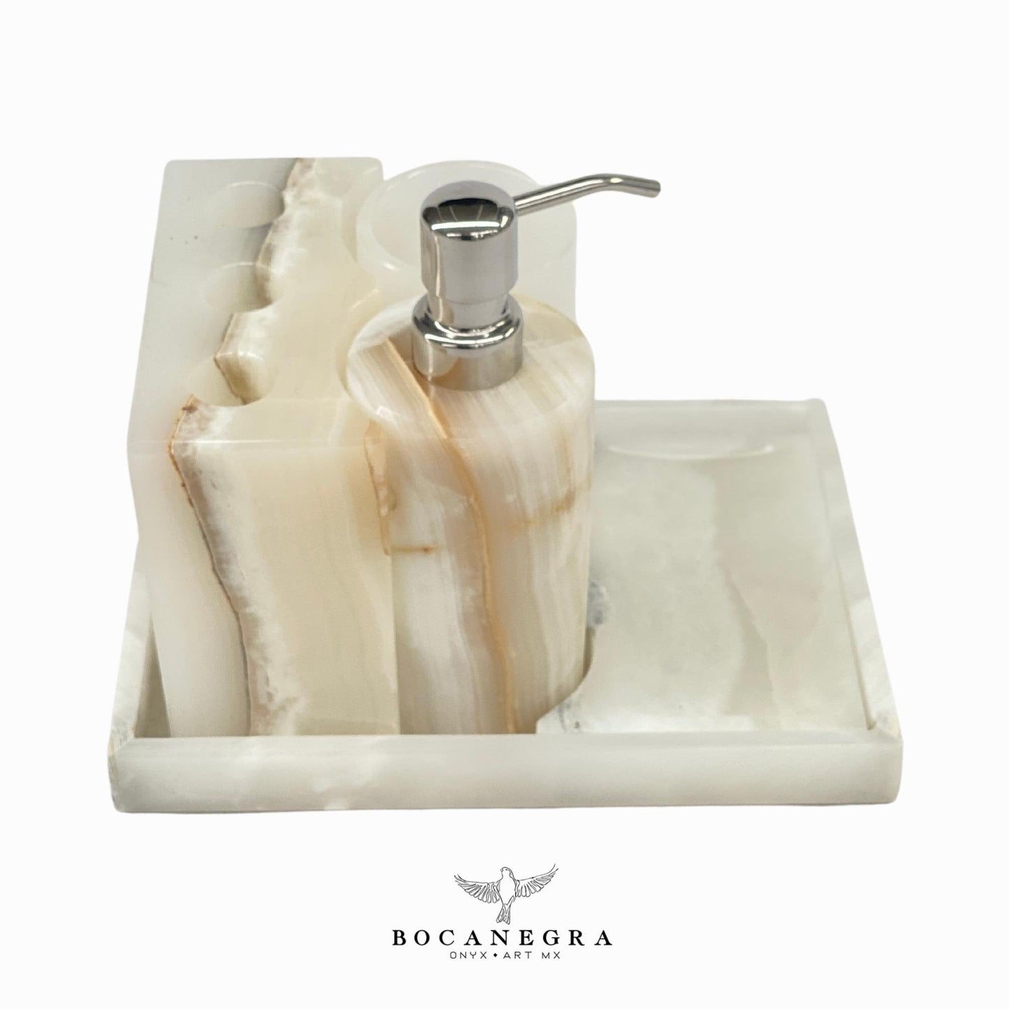 Gorgeous Bathroom Onyx Soap Dispenser Set | Soap Pump | Beauty & Care