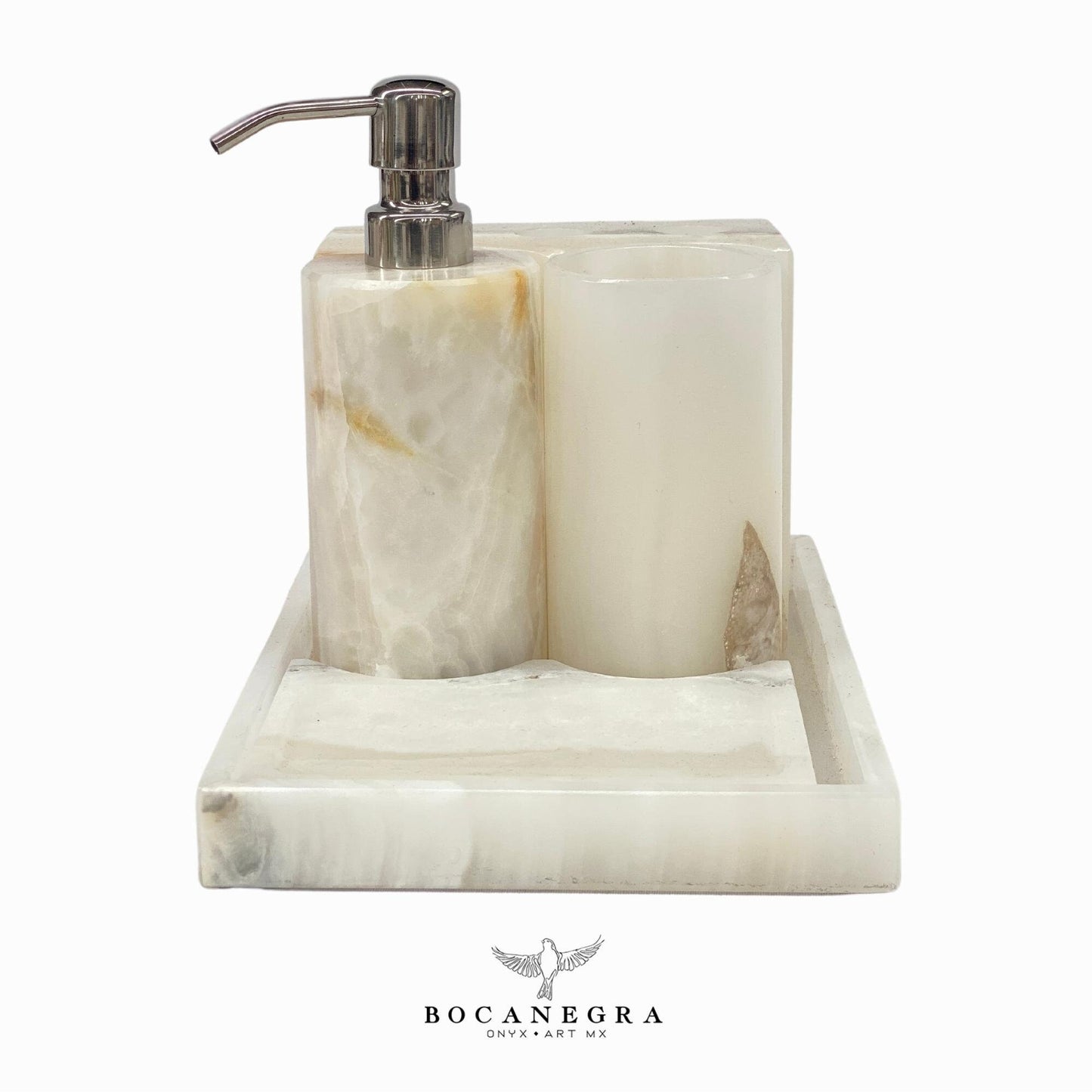 Gorgeous Bathroom Onyx Soap Dispenser Set | Soap Pump | Beauty & Care