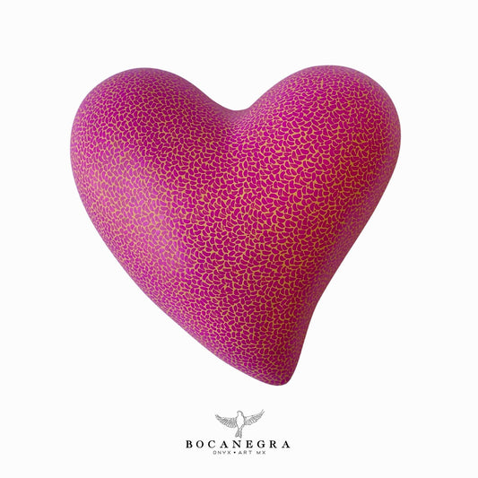 Pink Heart Pottery Art by Juana Gomez Workshop - Decorative Pottery