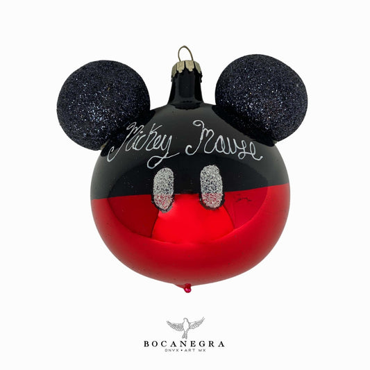 Blown Glass Christmas Sphere (6 set) - Mickey Mouse ornament