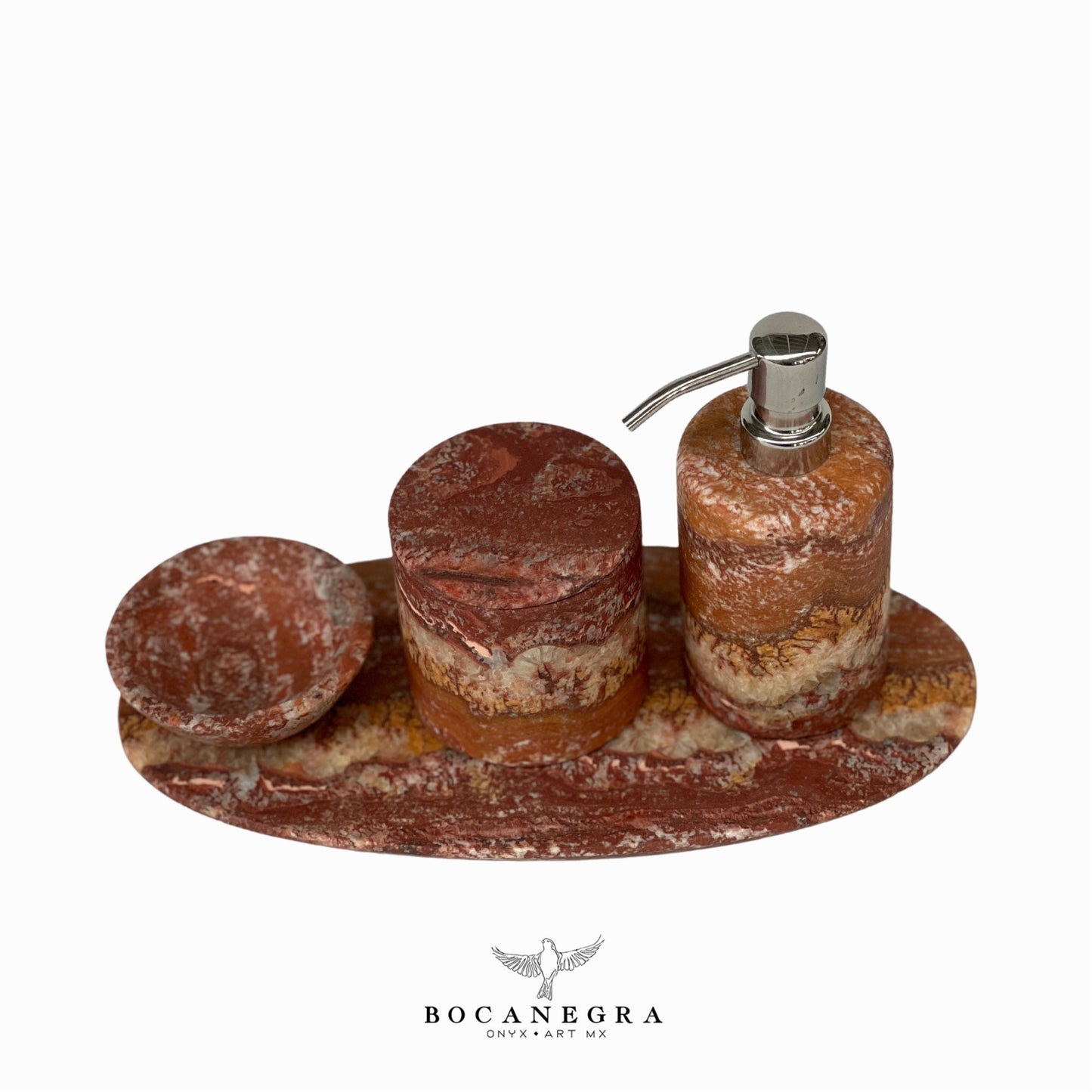 Copper Onyx Soap Dispenser Set | Soap Pump | Beauty & Care