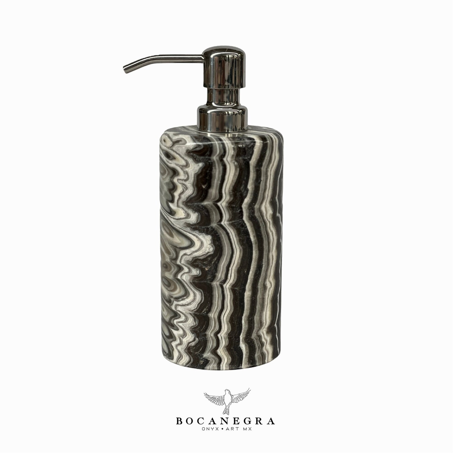 Black and Beige Onyx Soap Dispenser | Soap Pump | Beauty & Care