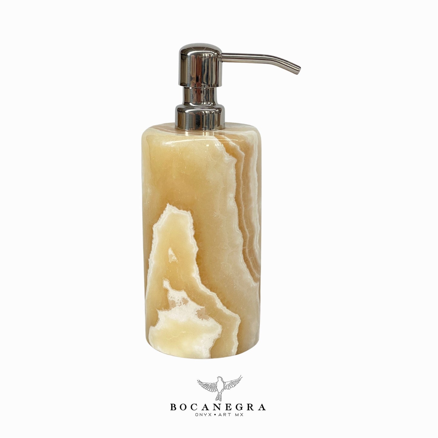 Beige and White Onyx Soap Dispenser | Soap Pump | Beauty & Care