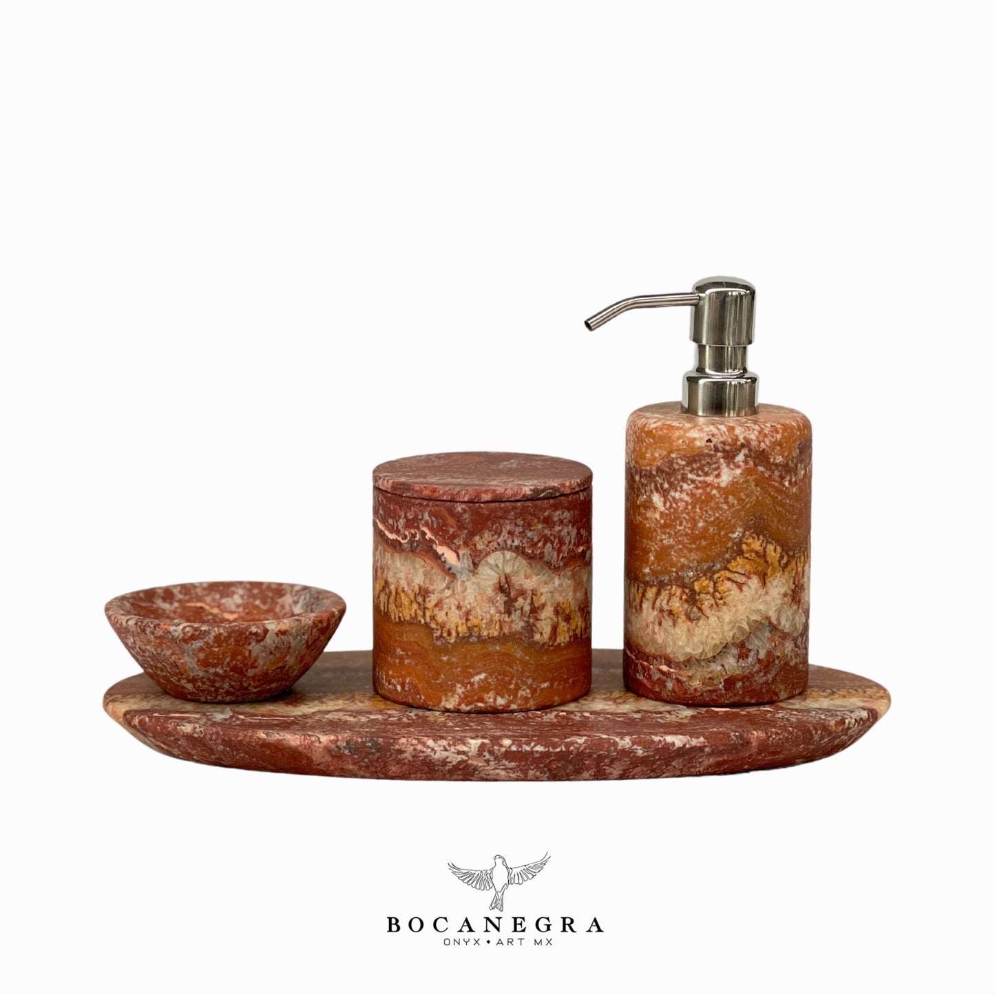 Copper Onyx Soap Dispenser Set | Soap Pump | Beauty & Care