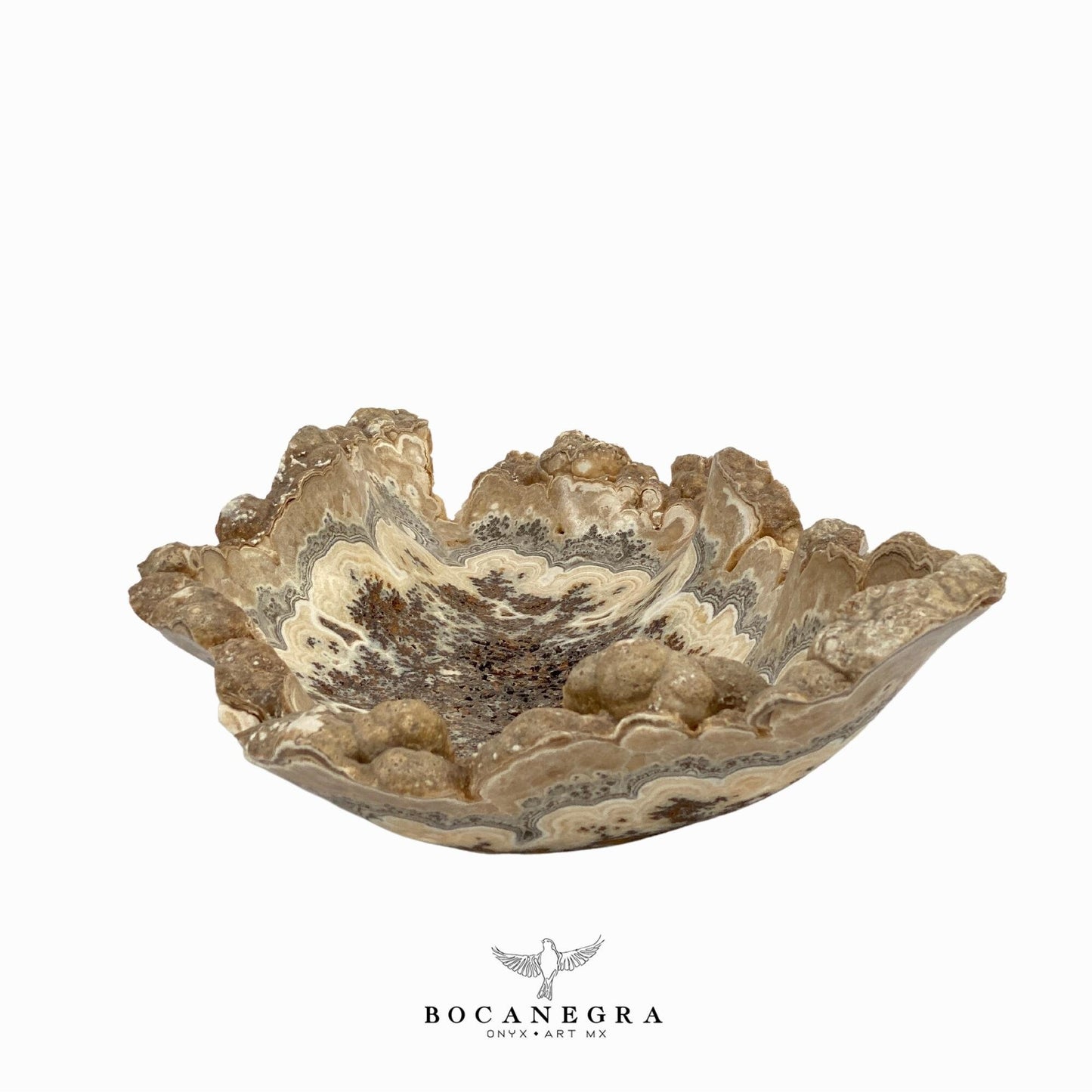 Brown & Beige Decorative Onyx Bowl - Centerpiece - Fruit platter